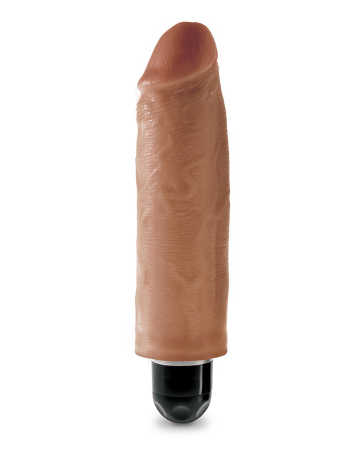 King Cock 6" Vibrating Stiffy - Tan