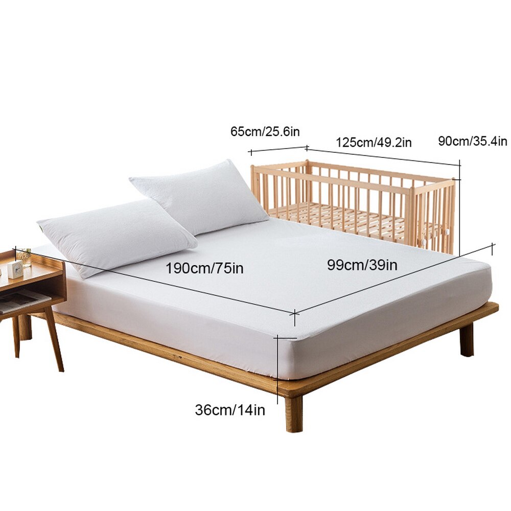 DIDIHOU Solid Color Waterproof Bed Sheet Smooth