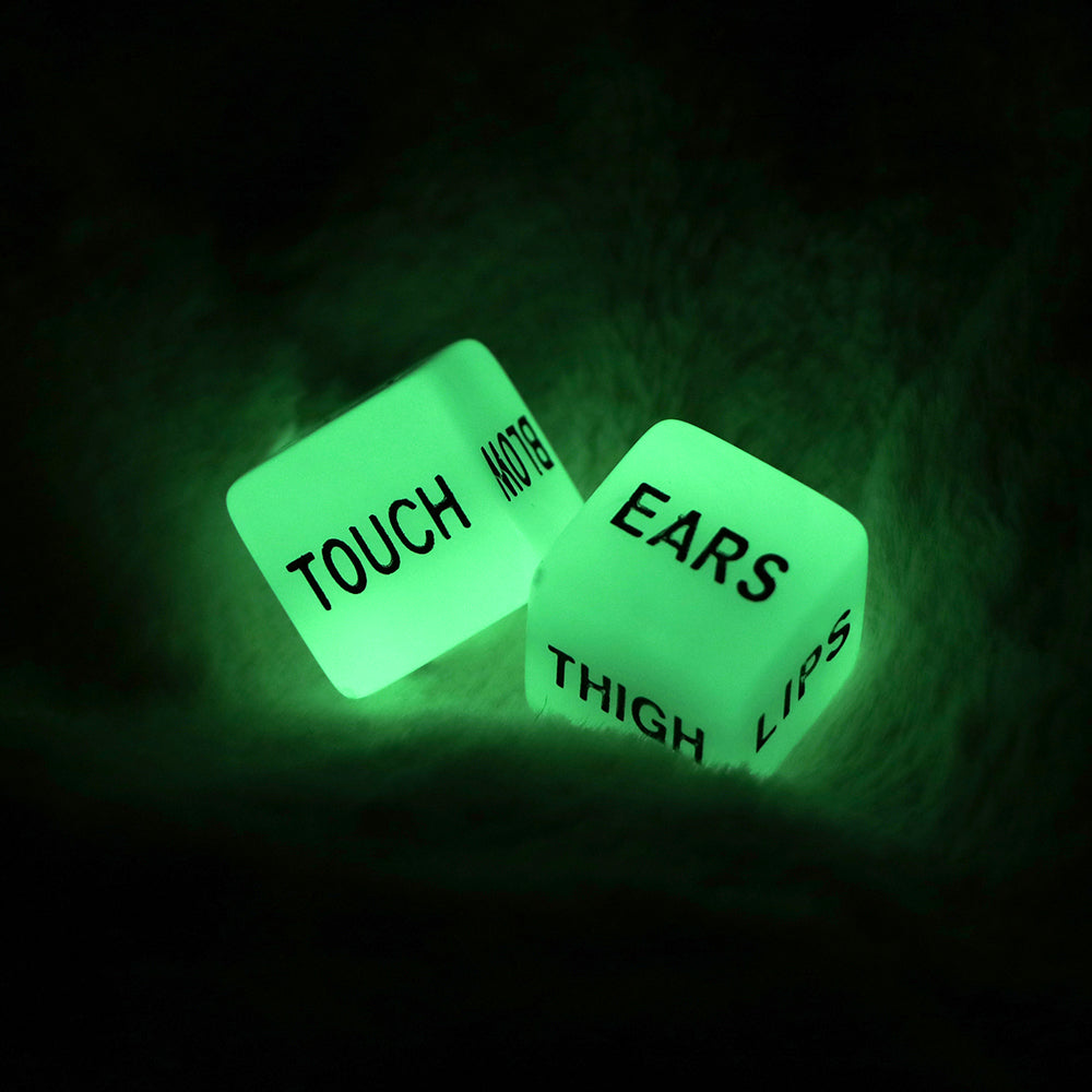 1 Pair Love Dice Glow in Dark Funny Sex Dice Toy